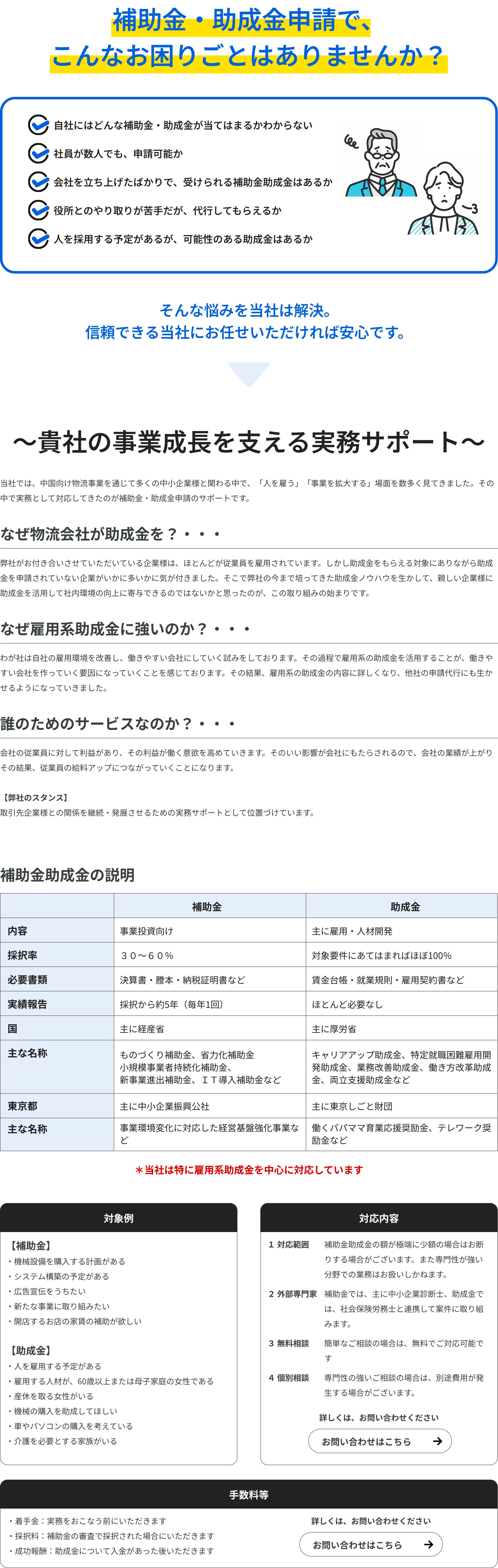 補助金・助成金申請サポート
